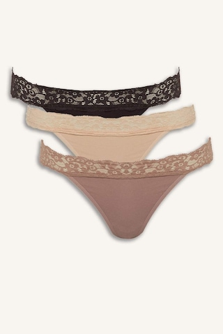 Defacto Dantel Detaylı 3lü Külot-fall İn Love F2124ax25aubr178 Bordo