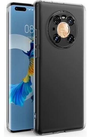 Huawei Mate 40 Pro İle Uyumlu Kılıf Şeffaf Kamera Korumalı Esnek Silikon Telefon Kılıfı Kapak