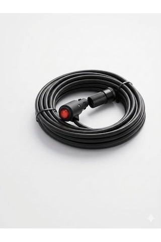 Araç Çakmaklık Uzatma Kablosu 12-24 Volt On/of Anahtarlı 16 Amper Yüksek Güç Çeken Cihazlara Özel 2 X1,5mm Ttr Bakır 10 Mt-siyah