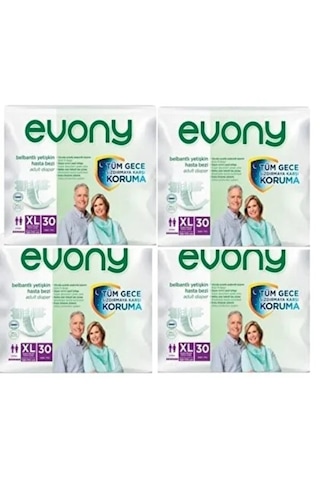 Evony Belbantlı Yetişkin Hasta Bezi Xlarge 120 Adet 4x30 Paket XL