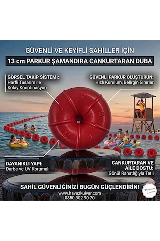Parkkur Şamandıra No:8 100 Adet Paket Kırmızı Beyaz Beyaz - Kırmızı