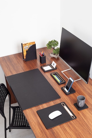 Turgut Office Paris Deri Sümen Takımı Siyah 8 Parça