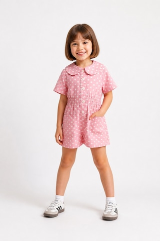 Eray Alp Kids Kız Çocuk Pembe Puantiyeli Tulum