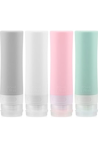 Yunboo 80ml 4'lü Sızdırmaz Silikon Seyahat Şişeleri - Şampuan, Losyon Ve Sabun İçin Yeniden Doldurulabilir Taşınabilir Kaplar Diğer Diğer