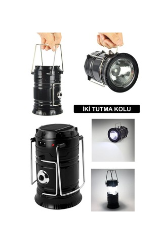 Taşınabilir Solar Led El Feneri Kamp Dış Aydınlatma Katlanır Fene