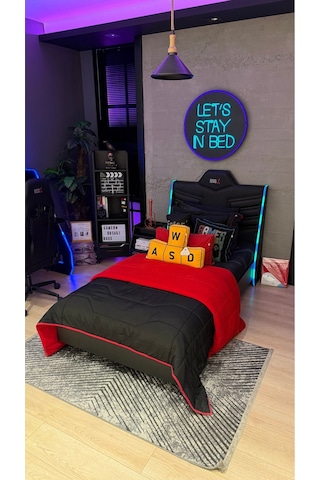 Roox Yatak Örtüsü Seti Tek Kişilik 180x240 Cm Siyah