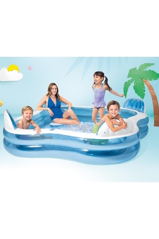 Ih56475 Koltuklu Aıle Havuzu 229x229x66 Mavi