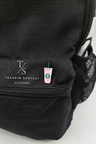 Rozet Takı Aksesuar Kahve Starbuck Coffee Pembe Nescafe Çok Renkli