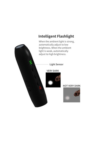 Moveevo 3 Modlu Şarjlı Ultrasonik Köpek Kovucu, Akıllı Parlak El Feneri & Led'li Eğitim Cihazı