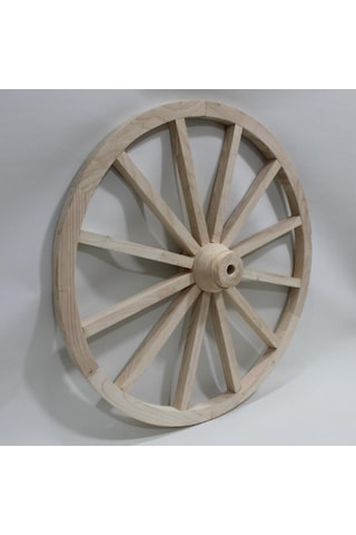 Otantik Çarşı Ahşap At Arabası Tekeri 90 Cm