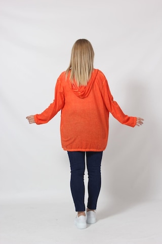 Moda Berray B027 Cebi Pullu Kapüşonlu Gömlek Turuncu 001
