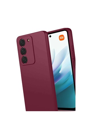 Xiaomi Redmi 15 4g Kılıf Biye Yumuşak Silikon Case Bordo