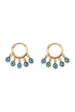 Nazar Boncuk Detaylı Küpe-626 Gold