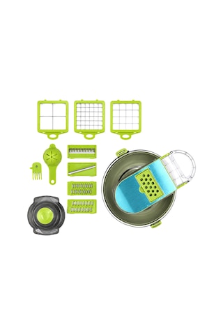 Vegetable Cutter Hazneli 9ın1 Çok Fonksiyonlu Sebze Dilimleyici - Kesici - Doğrayıcı Seti Dp-901 Çok Renkli