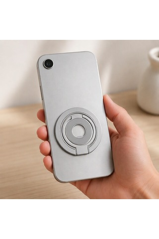 Zore Paris M102 Magnetik Ring Standlı Telefon Tutucu Gri