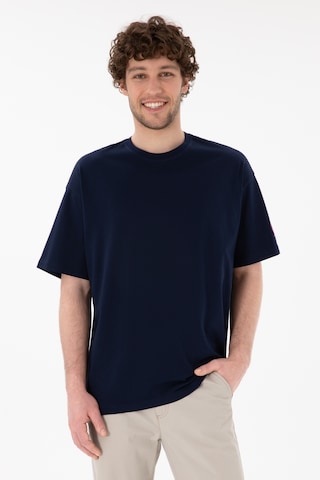 U.S. Polo Assn. Erkek Oversize Fit Bisiklet Yaka Lacivert Tişört 50305859-VR033