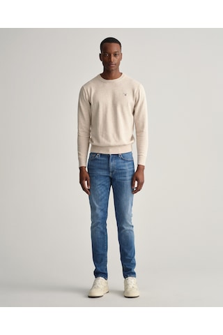 Gant Erkek Mavi Extra Slim Fit Jean Pantolon Düz 1000178 Mavi