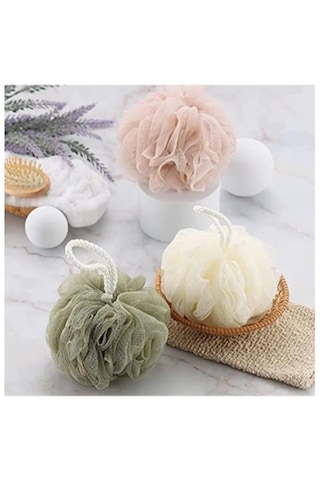 Banyo Lifi Yumuşak Top Lif Naturel Ponpon Banyo Lifi 35 Gr Yumuşak Banyo Lifi Çok Renkli Çok renkli