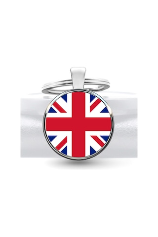 Tamgacrafts Birleşik Krallık United Kingdom Bayrağı Metal Anahtarlık Ülke Temalı Hediyelik Çok Renkli