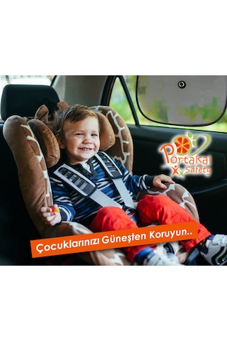 Portakal Safety Güvenli Araç içi Vantuzlu Güneşlik 2'li