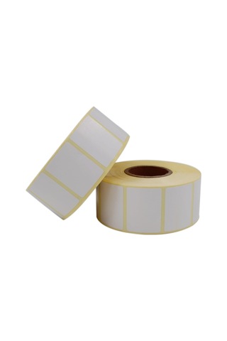 Kuşe Etiket 40mm X 30mm Ruloda 1500x2 Adet 2 Rulo 40mm Kuka Çapında Baskısız Barkod Yazıcı Etiketi Diğer