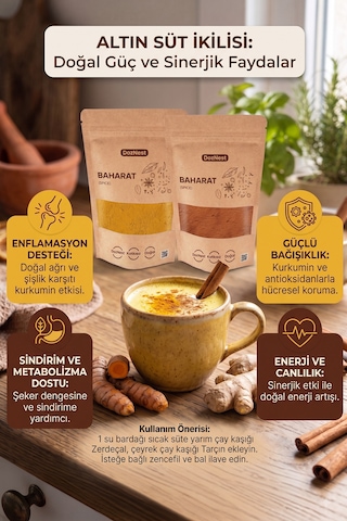 Doznest Öğütülmüş Zerdeçal 1 Kg Ve Toz Tarçın 1 Kg