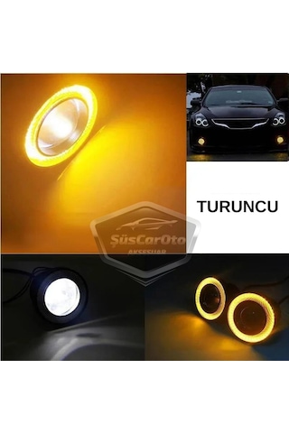 Opel Corsa C 2000-2006 Uyumlu Üniversal Mercekli Angel Sis Farı Metal Su Geçirmez 76 Mm Turu Halkalı Gündüz Farı Sis Farı 55977160
