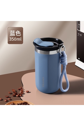 Qingmipy 304 Çelik Isı Saklama Bardak Kadınlar İçin 350ml Mavi Özel Tasarım Kapsamlı Kullanım Termos Bardak Çok Renkli