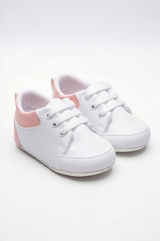 Pufien İlk Adım Ayakkabısı, Bebek Patik, Bebek Ayakkabısı, Yenidoğan Sneakers Pembe