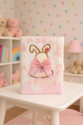 Çocuk Peluşlu Anı Defteri 80 Yaprak İthal Ürün Tavşan Çok Renkli