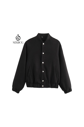Kadın Beyzbol Ceketi Siyah