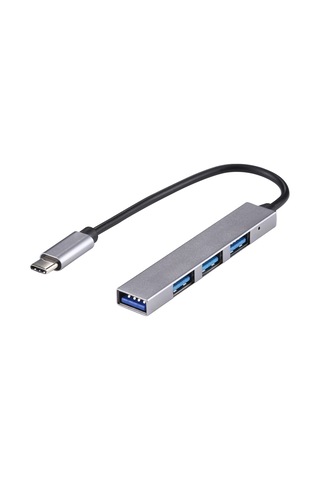 Sones T-818 4 X Usb 3.0 - Usb-c / Type-c Hub Adaptörü Gümüş Gri