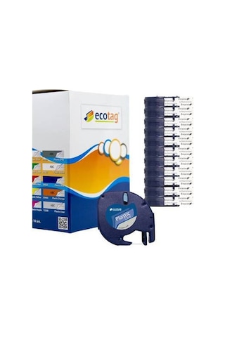 Dymo Letratag Muadil Plastik Şerit Etiket Şeffaf 10'lu Paket