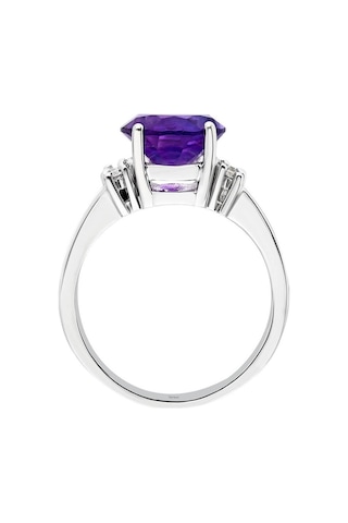 Sirius G Renk Büyük Ametist Ve Pırlanta Taşlı Yüzük 0804R0051