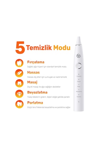 Npo Nicefeel X610-z 40000vps Şarjlı Sonic Diş Fırçası-beyaz