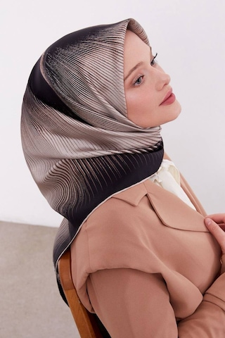 Ipek Eşarp Twill Siyah Vizon