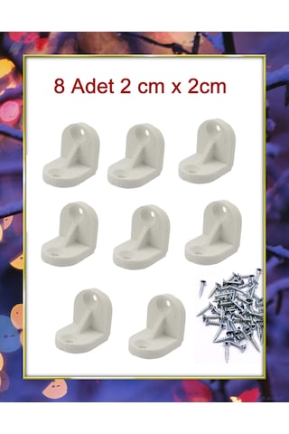 Beyaz Köşebent 2cm X 2 Cm 8 Adet