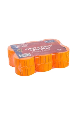 Kraf Motex Fiyat Etiketi Fosforlu Turuncu 12 X 21Mm