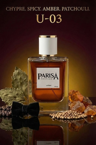 U-03 Tuxedo Edp 50 Ml - Amber & Paçuli Notalı Şık Baharatlı Şipre Unisex Parfüm Prsu03 Baharatlı