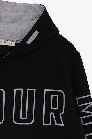 Breeze Erkek Çocuk Yazı Baskılı Sweatshirt 9-16 Yaş, Siyah