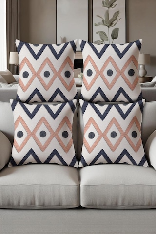 Dijital Baskılı Yumuşak Dokulu 4 Lü Kırlent Kılıfı Takımı 43x43 Cm Krl0076 Renkli