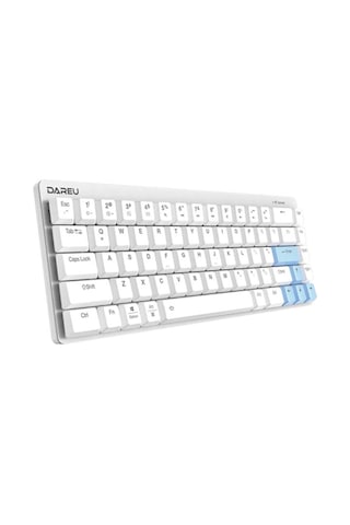 Ek868 White %65 Blue Low-profile Switch Bluetooth İngilizce Mekanik Gaming Klavye