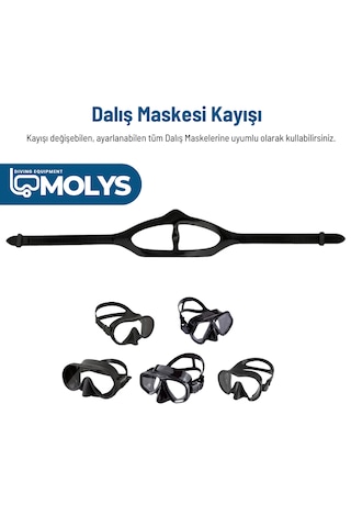 Molys Dalış Maskesi Kayışı Siyah