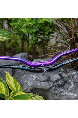 Lunje 78 Cm 35 Rise Açılı Alüminyum 31,8mm Mtb Freeride Gidon Bisiklet Gidonu Direksiyonu Pembe