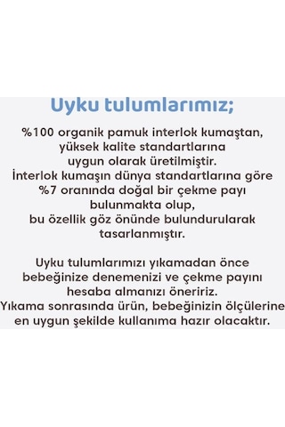 Kitikate Organik Panda Uyku Tulumu Mavi