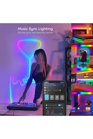 Xindoker 5v 5050 Rgb Led Işık Şeridi 3 Metre - 12 Led/metre, 24 Tuşlu Ir Kumanda İle Renk Ve Mod Ayarı Diğer