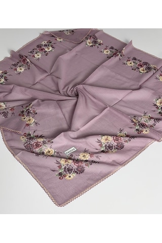 Eripek Oyalı Pamuk Yazma 6590 Leylak-sarı