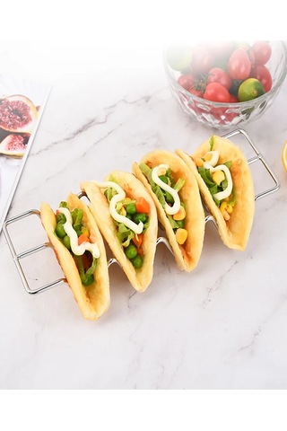 Lunext Taco Ve Hot Dog İçin Stand Daliği Tutucu 447331171 Gümüş