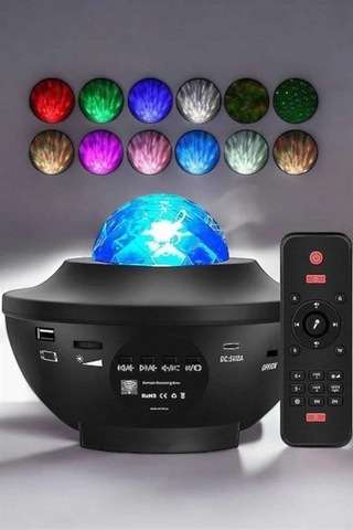 Çocuklara Özel Şarjlı Bluetooth Hoparlör Parti Led Lambası Yıldızlı Projeksiyon Diğer 34420714