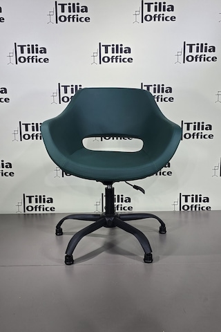 Monaco Çalışma Kesim Kuaför Koltuğu Yonca Sabit Siyah Ayak Koyu Yeşil